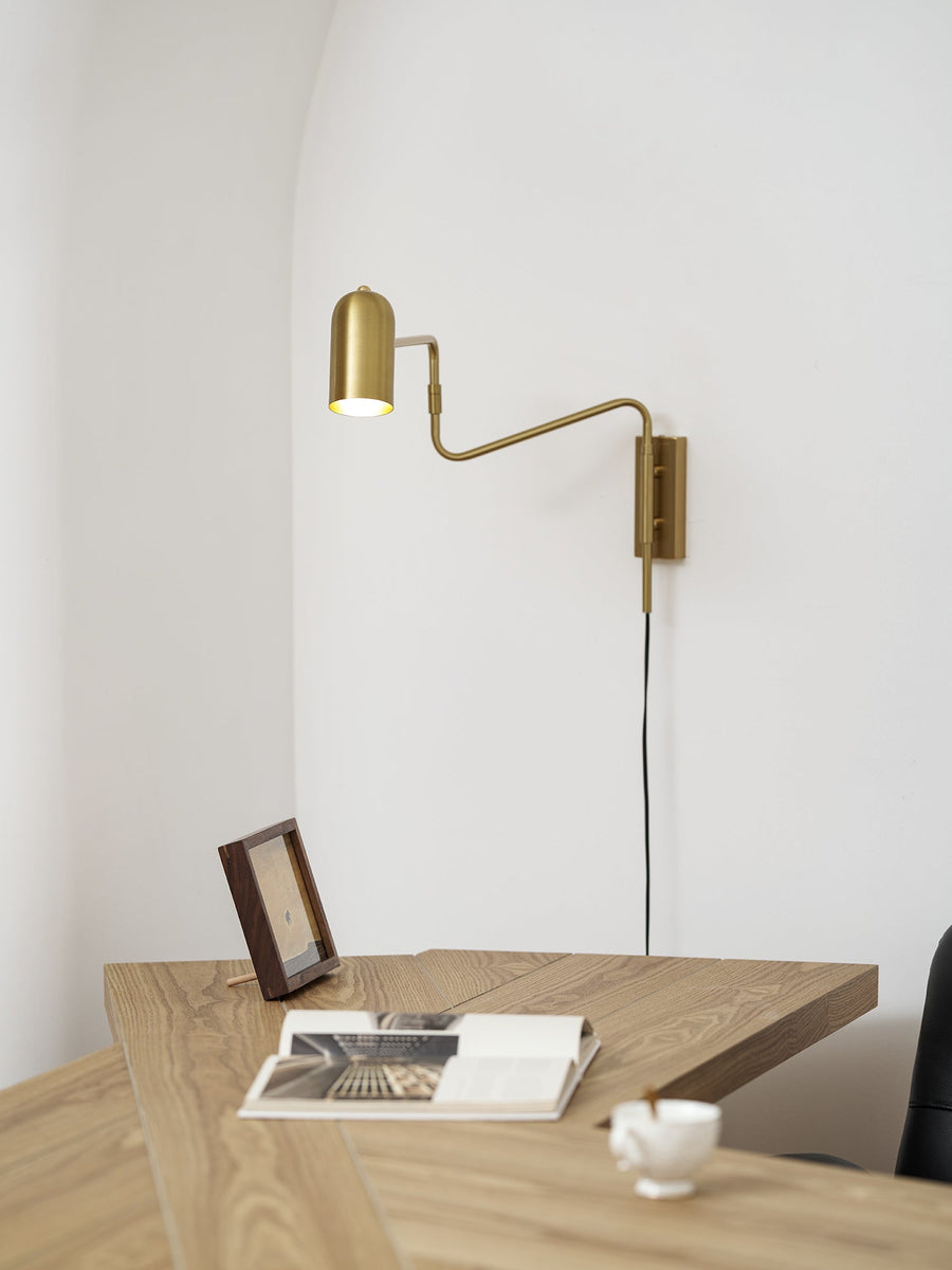 Adjustable Plug In Wall Lamp with Arm-Lighting > Wall Lights-casanuva-casanuva