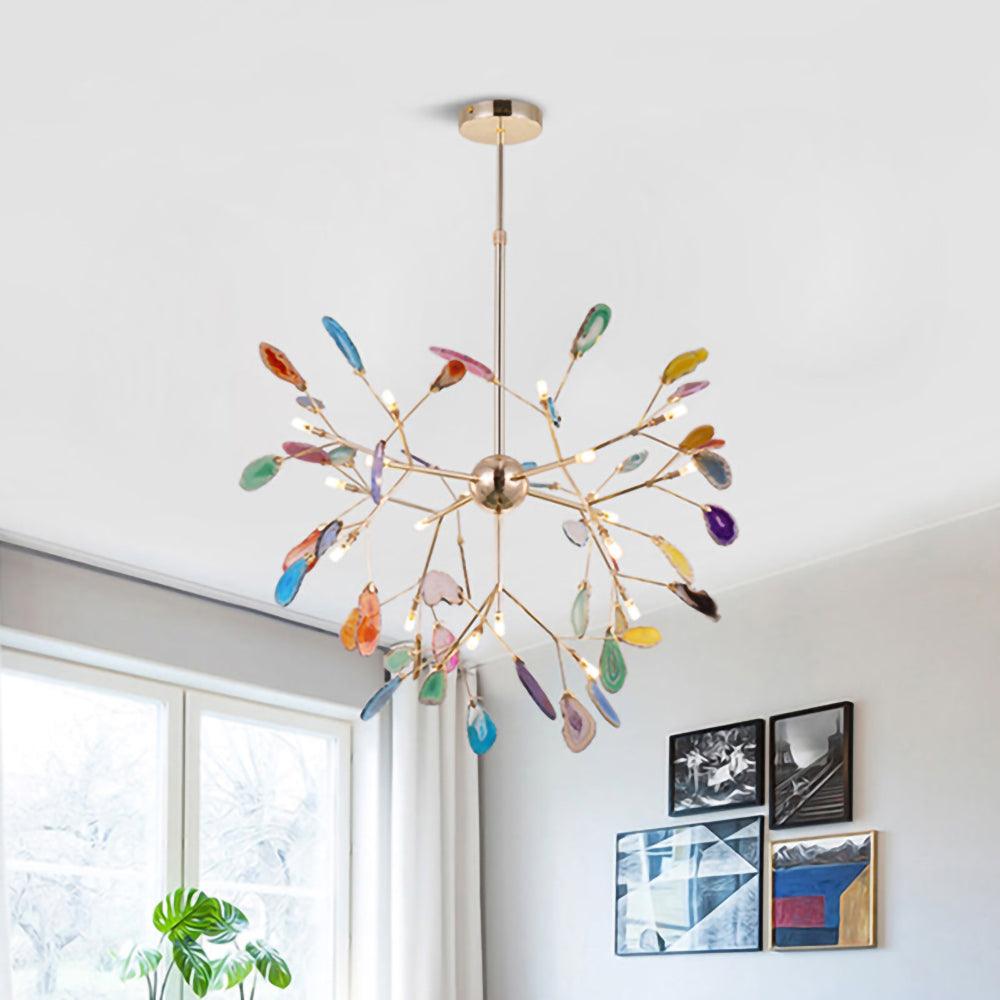 Agate Chandelier Light Fixture-Lighting > Chandeliers & Pendant Lights-casanuva-casanuva