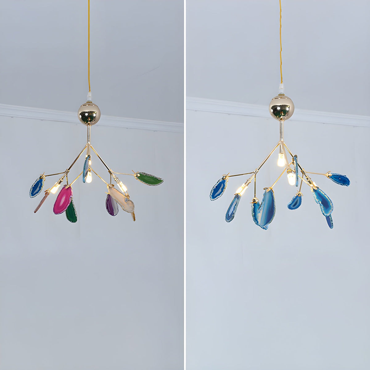 Agate Chandelier Light Fixture-Lighting > Chandeliers & Pendant Lights-casanuva-casanuva