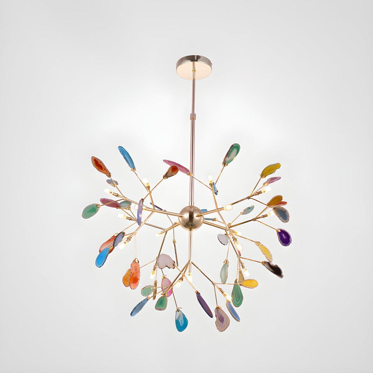 Agate Chandelier Light Fixture-Lighting > Chandeliers & Pendant Lights-casanuva-casanuva