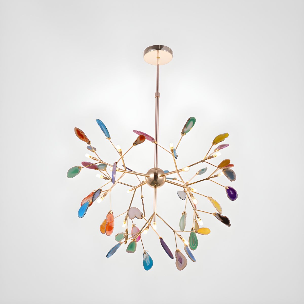 Agate Chandelier Light Fixture-Lighting > Chandeliers & Pendant Lights-casanuva-casanuva
