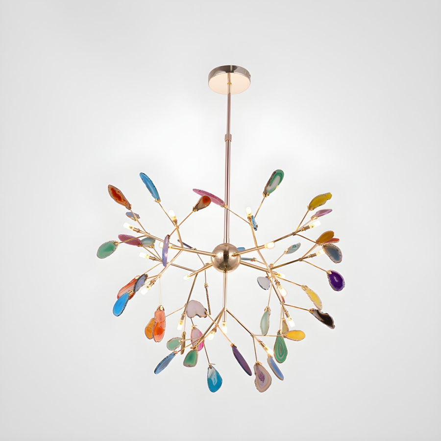 Agate Chandelier Light Fixture-Lighting > Chandeliers & Pendant Lights-casanuva-casanuva