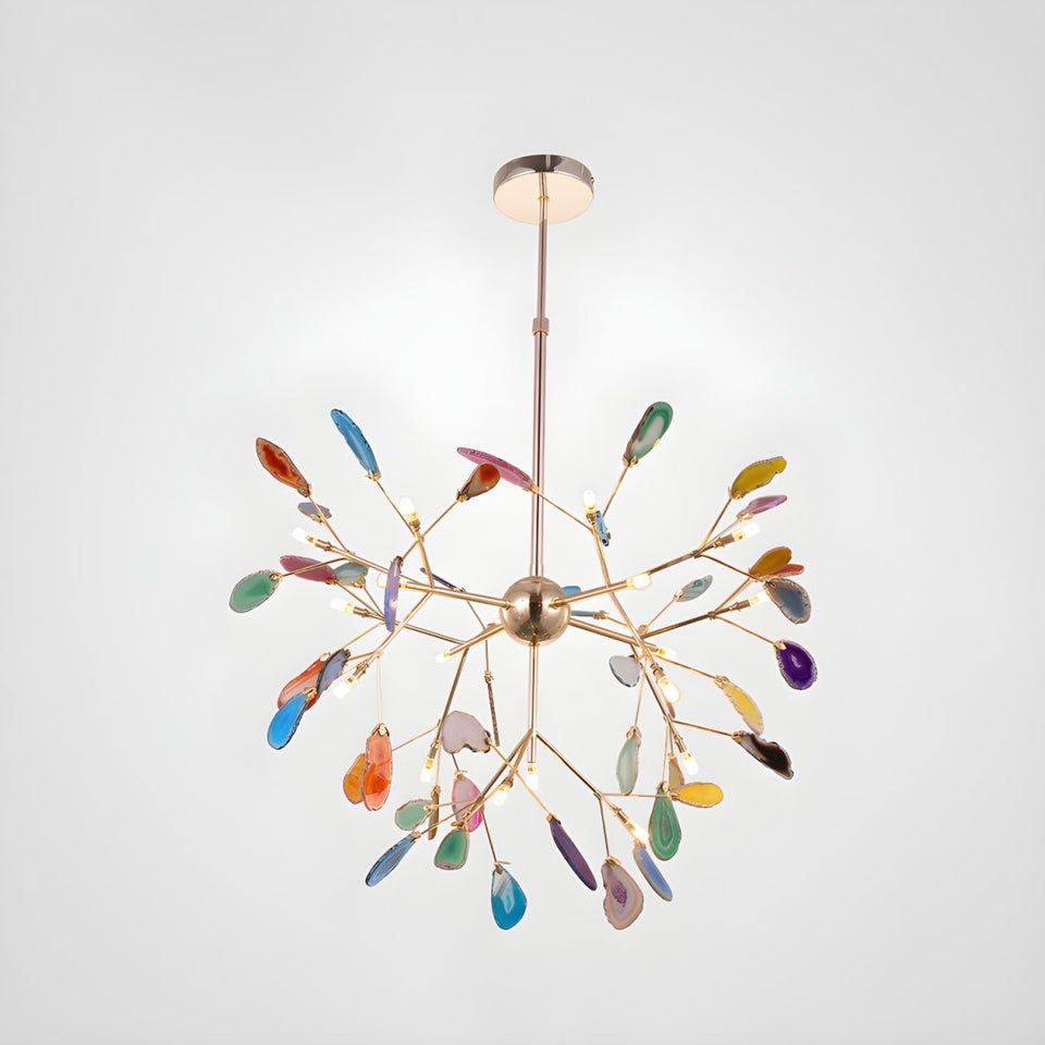 Agate Chandelier Light Fixture-Lighting > Chandeliers & Pendant Lights-casanuva-casanuva