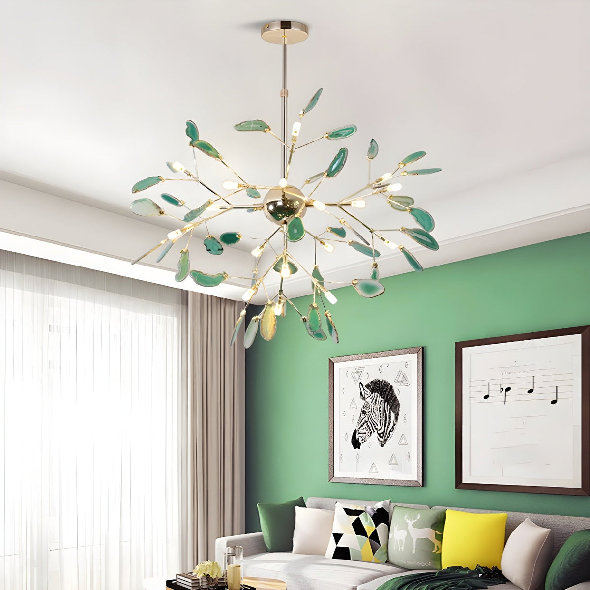 Agate Chandelier Light Fixture-Lighting > Chandeliers & Pendant Lights-casanuva-casanuva