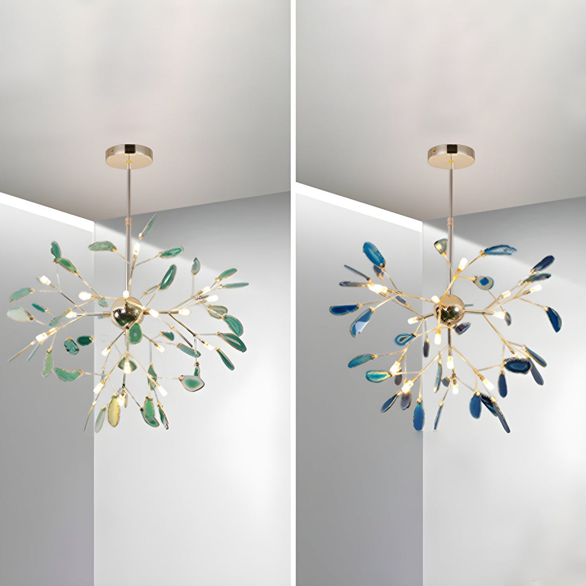 Agate Chandelier Light Fixture-Lighting > Chandeliers & Pendant Lights-casanuva-casanuva