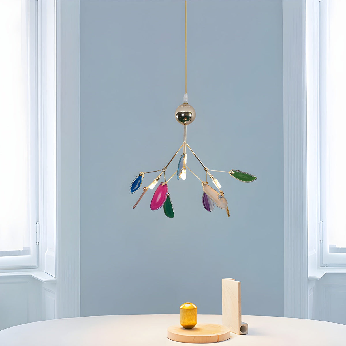 Agate Chandelier Light Fixture-Lighting > Chandeliers & Pendant Lights-casanuva-casanuva