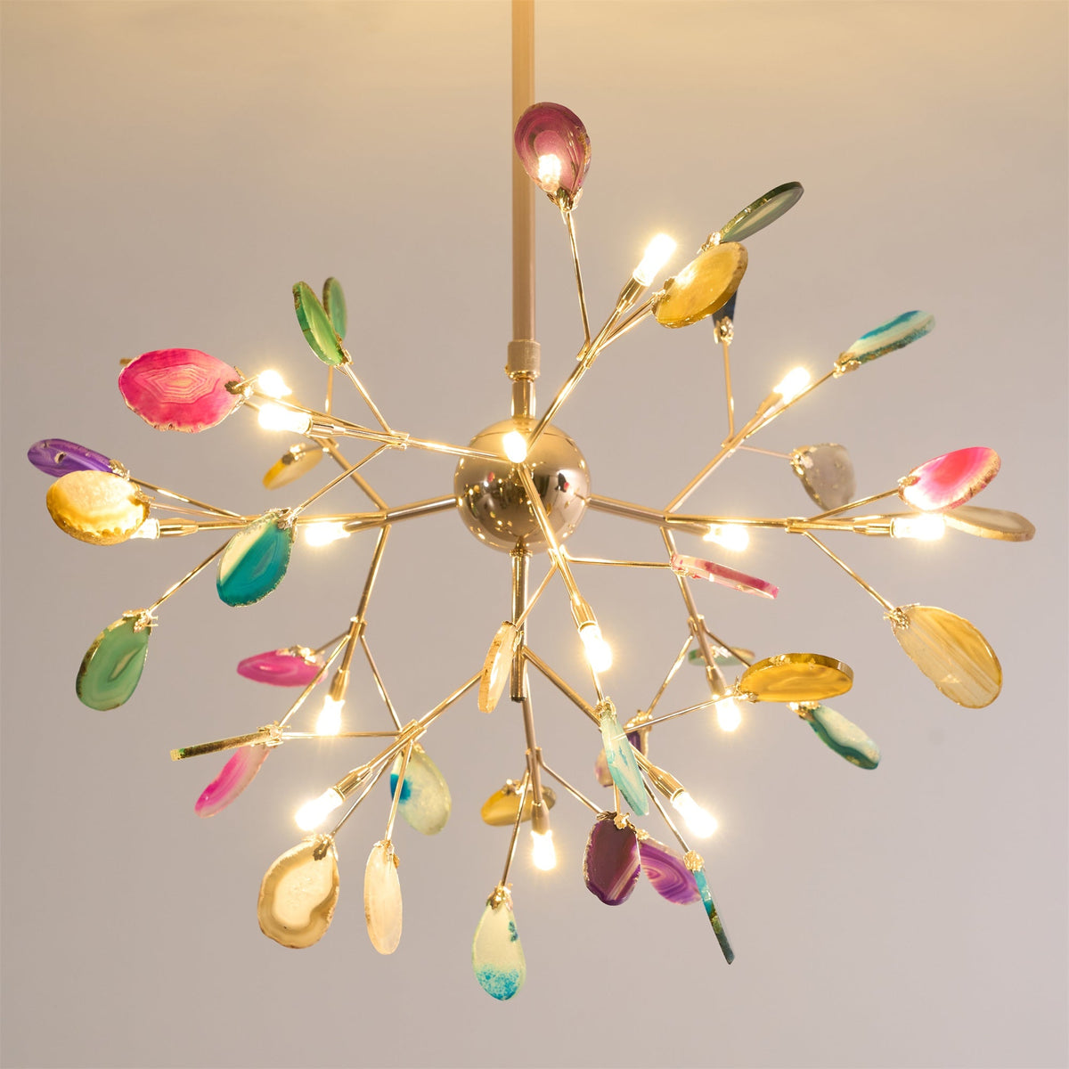 Agate Chandelier Light Fixture-Lighting > Chandeliers & Pendant Lights-casanuva-casanuva