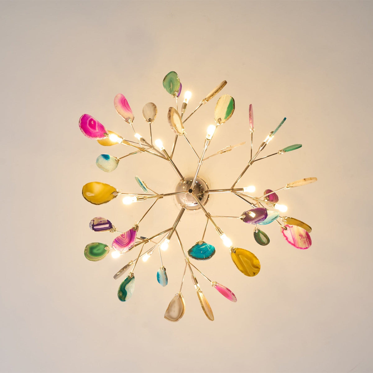 Agate Chandelier Light Fixture-Lighting > Chandeliers & Pendant Lights-casanuva-casanuva