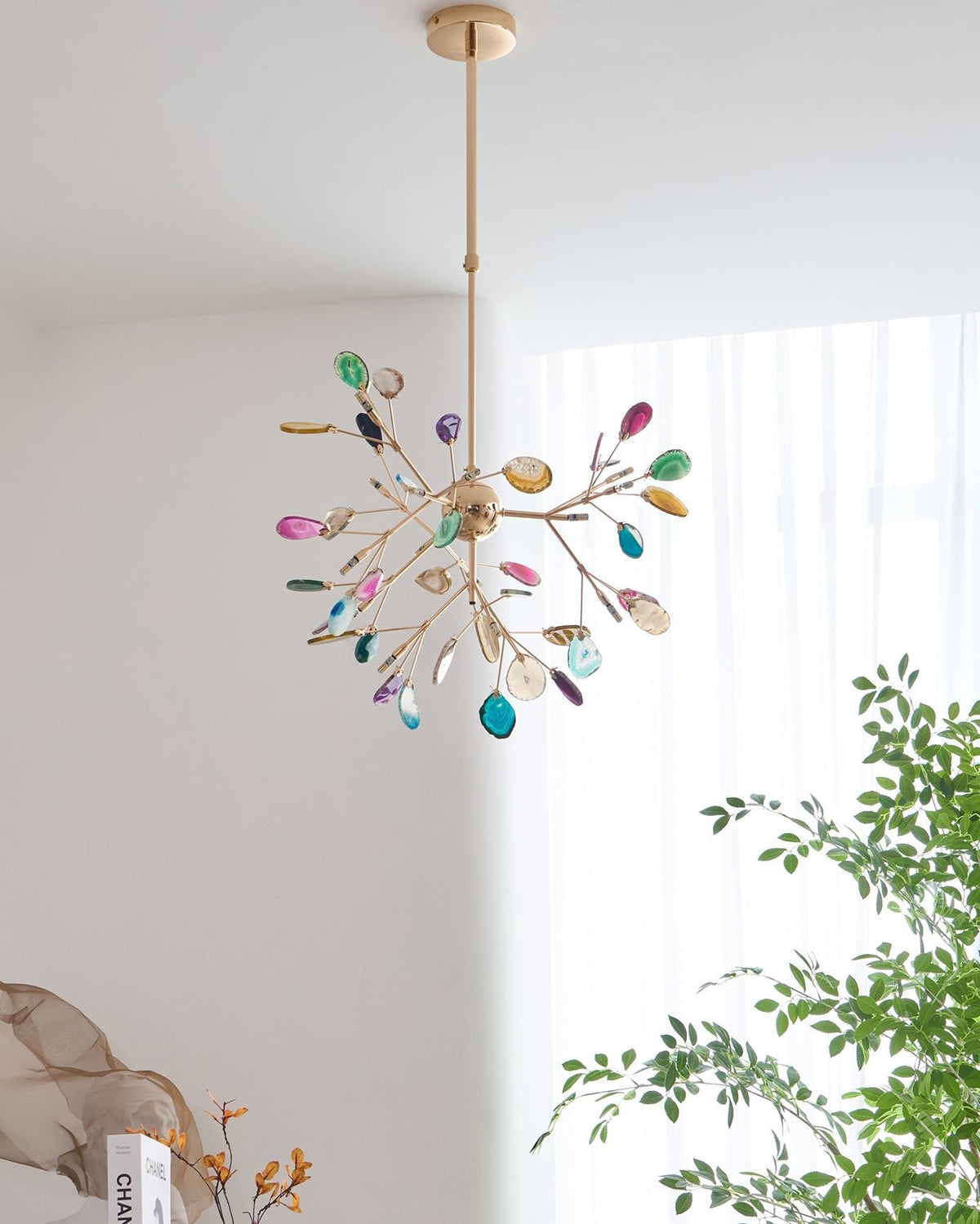 Agate Chandelier Light Fixture-Lighting > Chandeliers & Pendant Lights-casanuva-casanuva