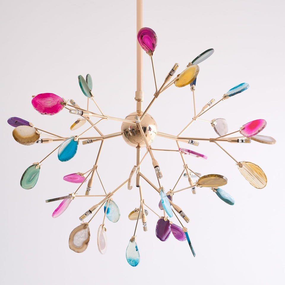 Agate Chandelier Light Fixture-Lighting > Chandeliers & Pendant Lights-casanuva-casanuva