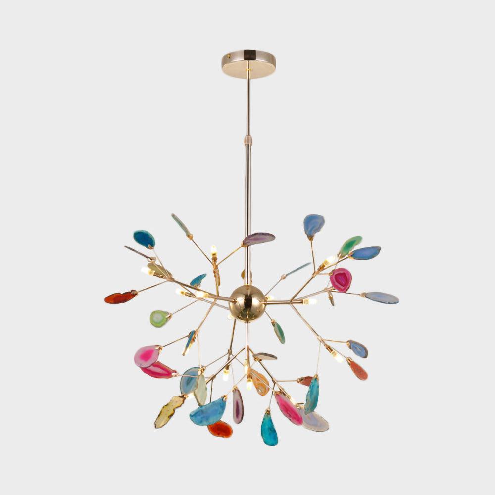 Agate Chandelier Light Fixture-Lighting > Chandeliers & Pendant Lights-casanuva-16 heads 60cmx50cm-Multicolor-casanuva