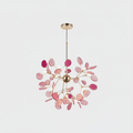 Agate Chandelier Light Fixture-Lighting > Chandeliers & Pendant Lights-casanuva-16 heads 60cmx50cm-Pink-casanuva