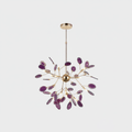 Agate Chandelier Light Fixture-Lighting > Chandeliers & Pendant Lights-casanuva-16 heads 60cmx50cm-Purple-casanuva