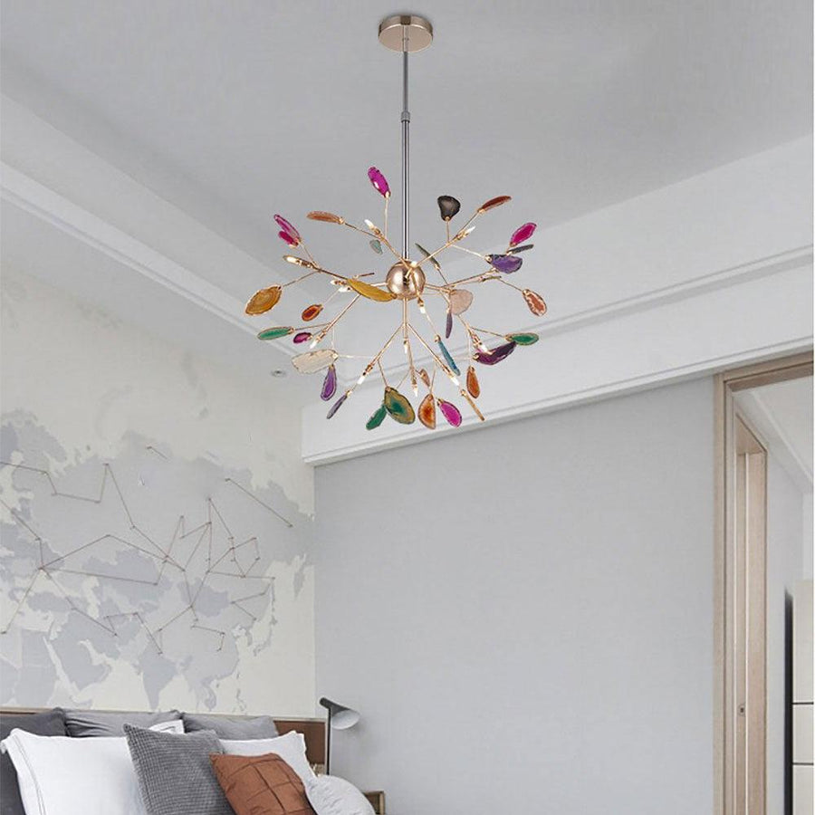 Agate Chandelier Light Fixture-Lighting > Chandeliers & Pendant Lights-casanuva-casanuva