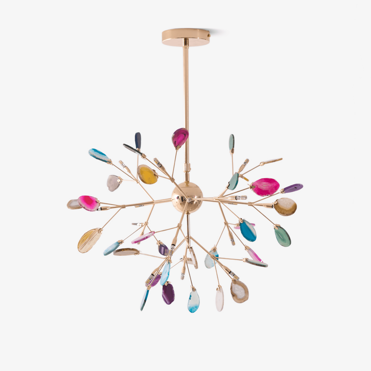 Agate Chandelier Light Fixture-Lighting > Chandeliers & Pendant Lights-casanuva-casanuva