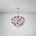 Agate Chandelier Light Fixture-Lighting > Chandeliers & Pendant Lights-casanuva-20 heads 75cmx55cm-Purple-casanuva