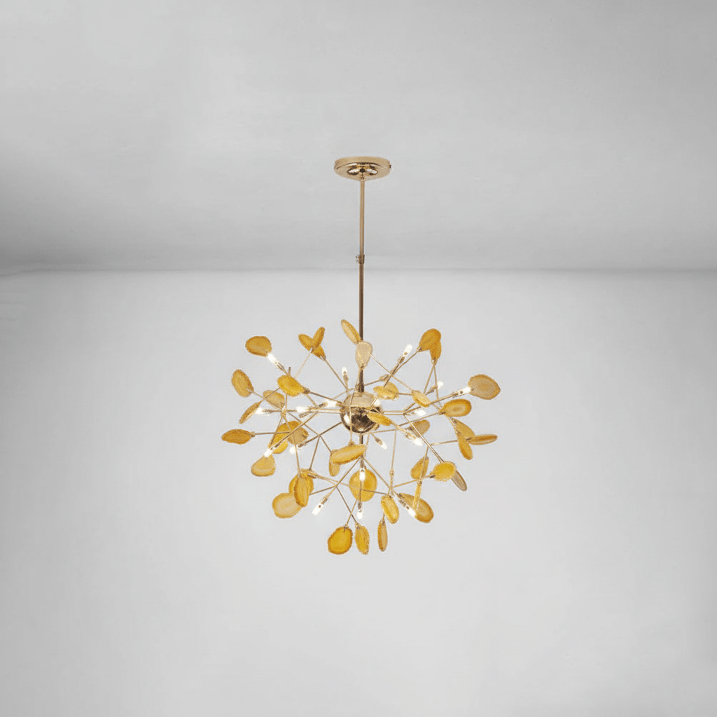 Agate Chandelier Light Fixture-Lighting > Chandeliers & Pendant Lights-casanuva-20 heads 75cmx55cm-Yellow-casanuva