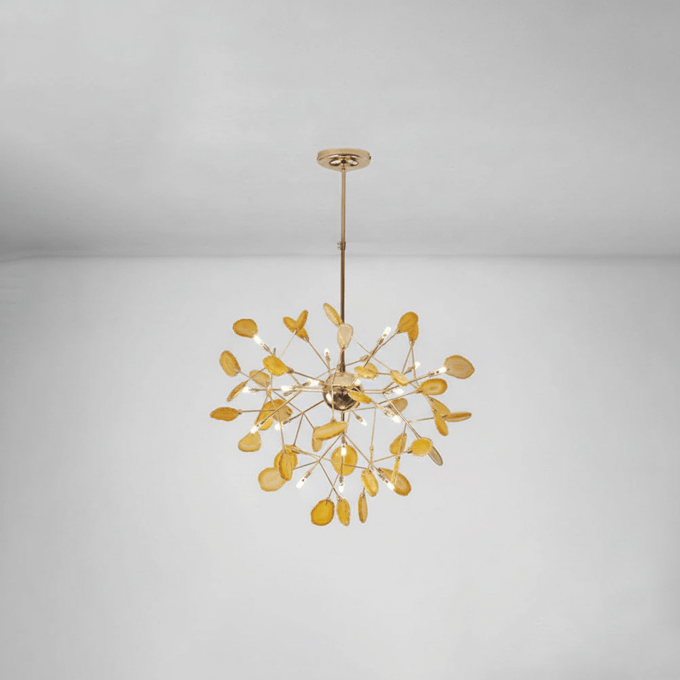 Agate Chandelier Light Fixture-Lighting > Chandeliers & Pendant Lights-casanuva-20 heads 75cmx55cm-Yellow-casanuva
