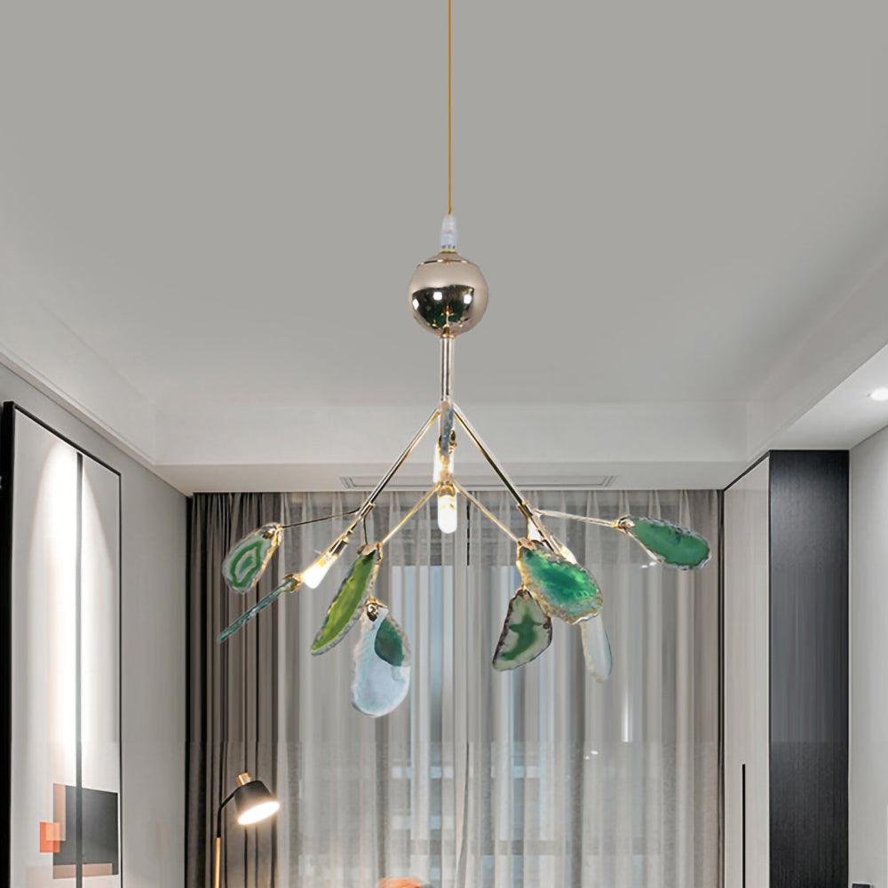 Agate Chandelier Light Fixture-Lighting > Chandeliers & Pendant Lights-casanuva-casanuva