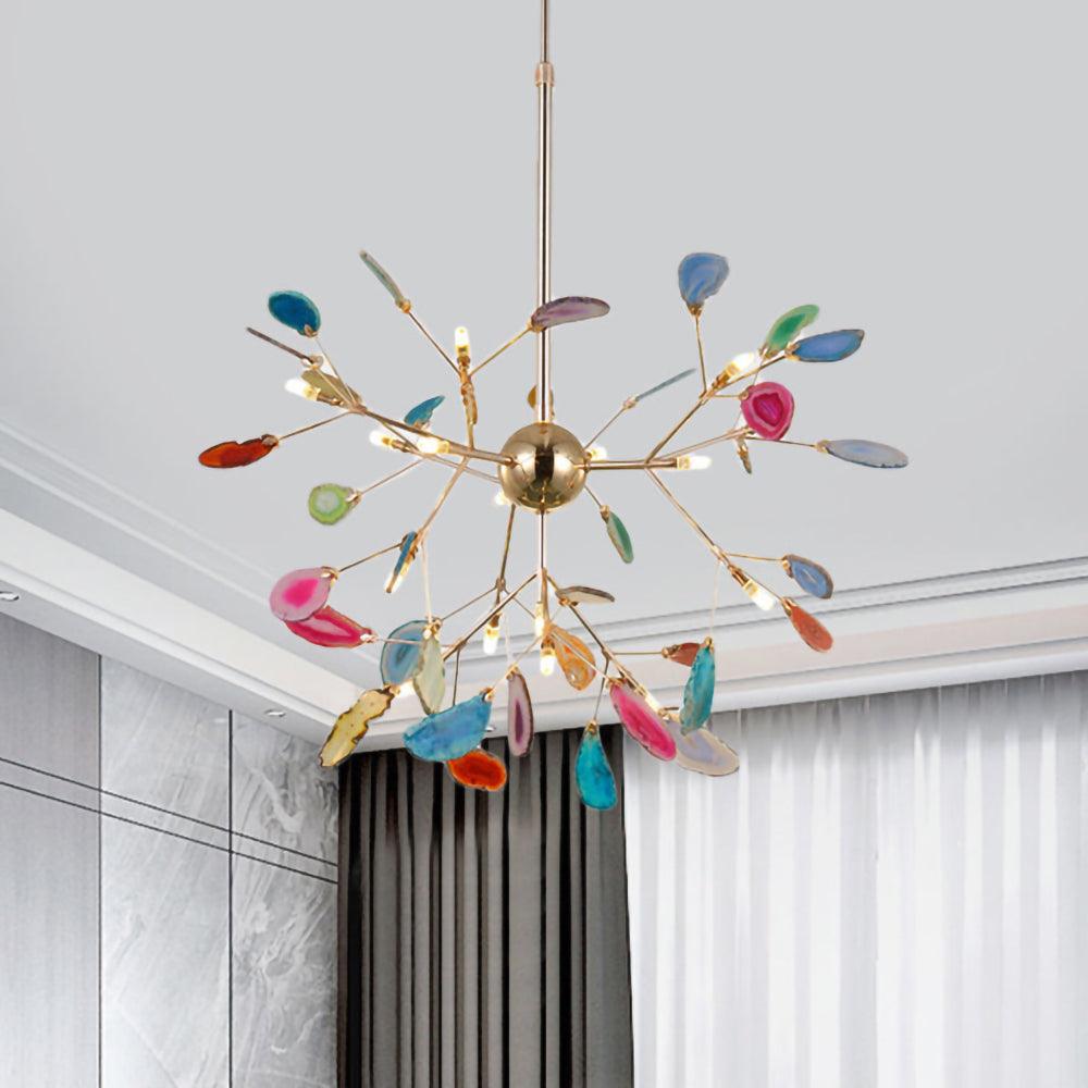 Agate Chandelier Light Fixture-Lighting > Chandeliers & Pendant Lights-casanuva-casanuva