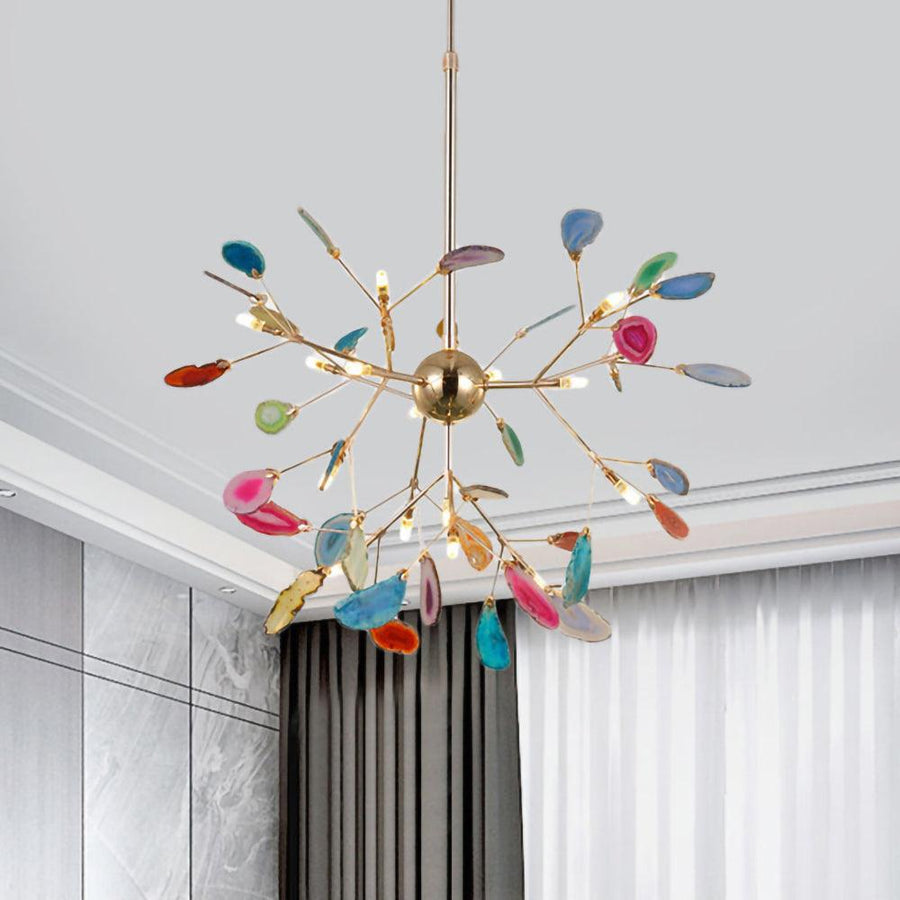 Agate Chandelier Light Fixture-Lighting > Chandeliers & Pendant Lights-casanuva-casanuva