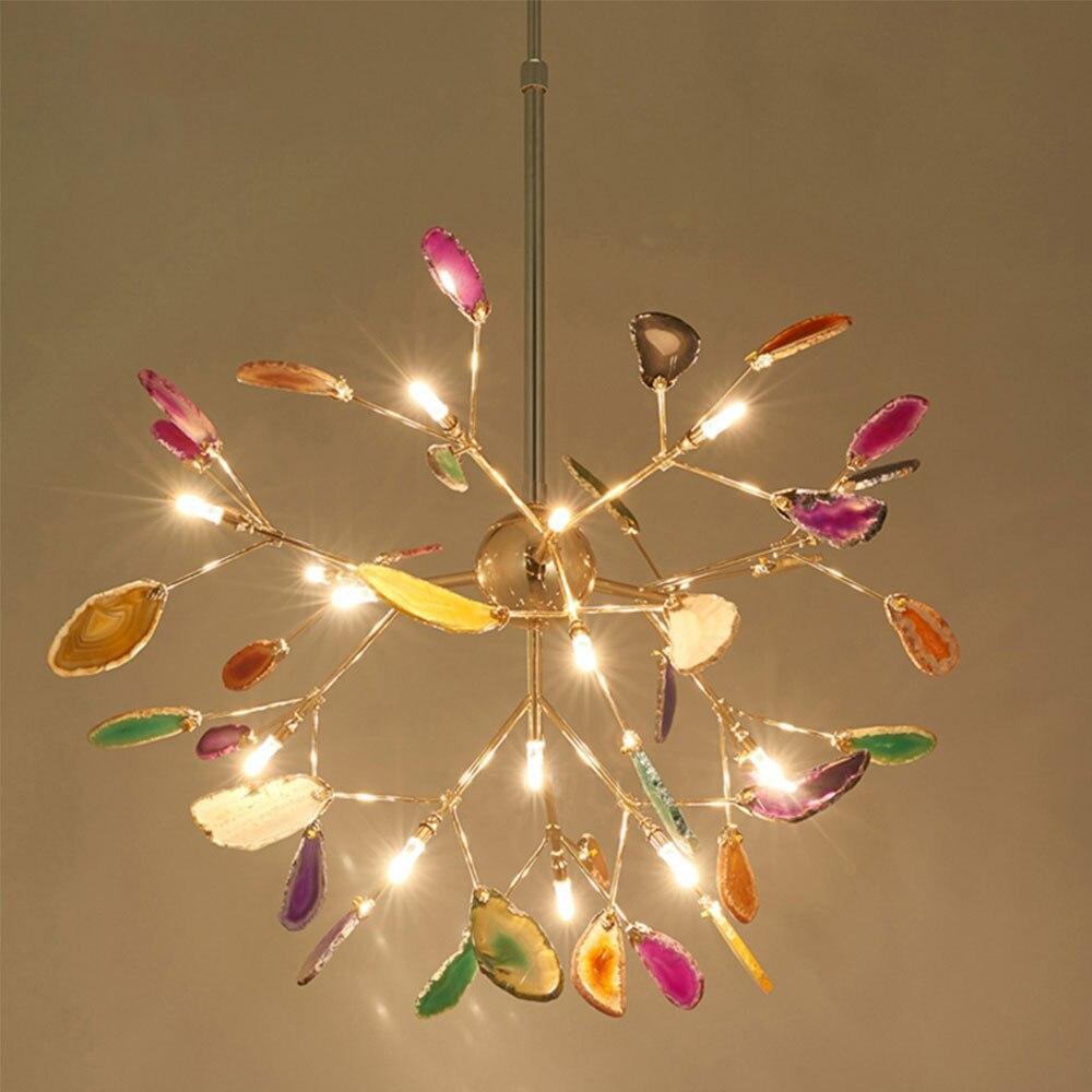 Agate Chandelier Light Fixture-Lighting > Chandeliers & Pendant Lights-casanuva-casanuva