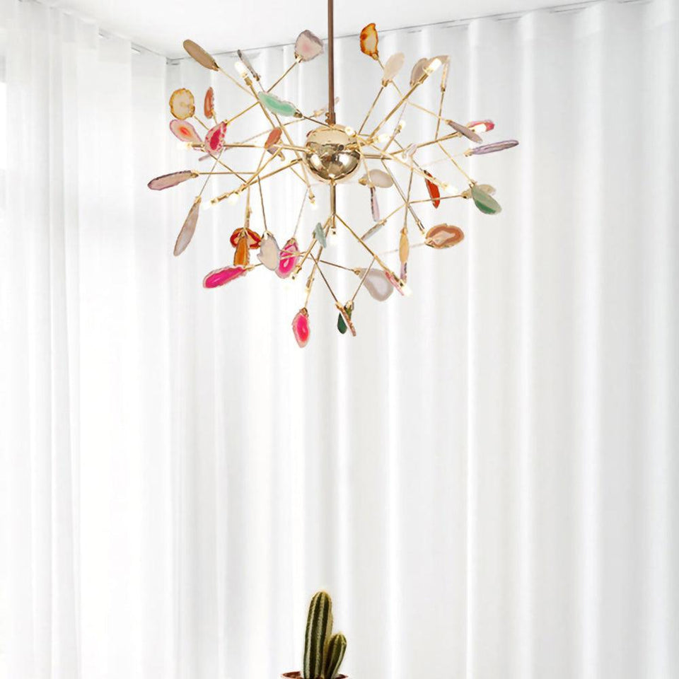 Agate Chandelier Light Fixture-Lighting > Chandeliers & Pendant Lights-casanuva-casanuva