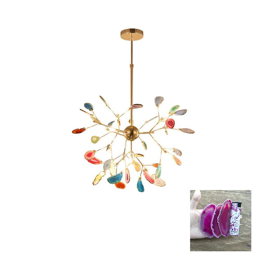 Agate Chandelier Light Fixture-Lighting > Chandeliers & Pendant Lights-casanuva-casanuva