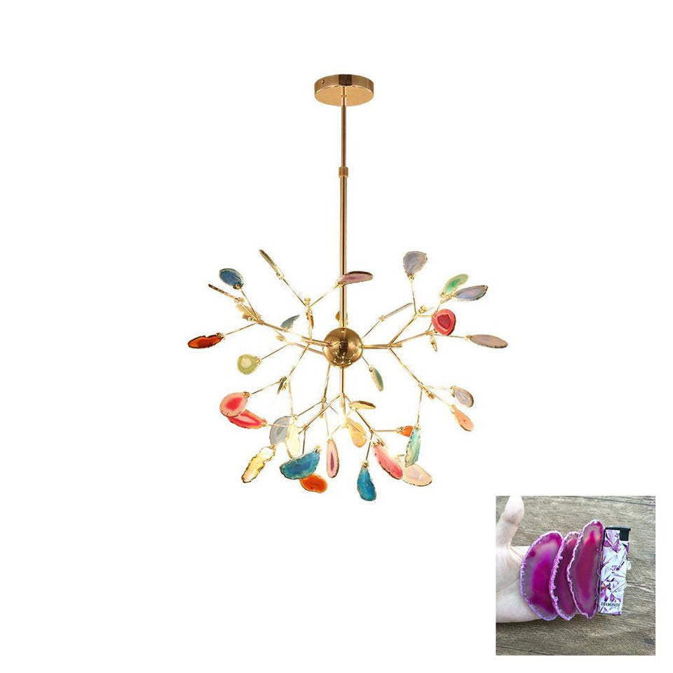 Agate Chandelier Light Fixture-Lighting > Chandeliers & Pendant Lights-casanuva-casanuva