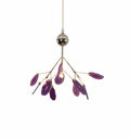 Agate Chandelier Light Fixture-Lighting > Chandeliers & Pendant Lights-casanuva-4 heads 30cmx30cm-Purple-casanuva