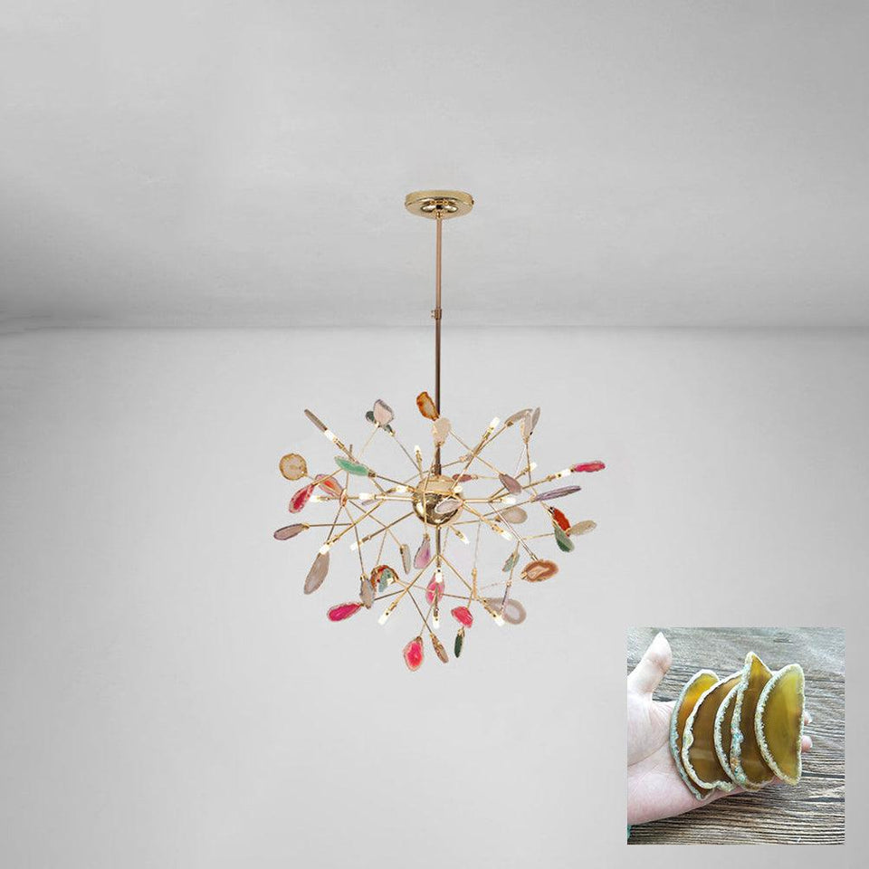 Agate Chandelier Light Fixture-Lighting > Chandeliers & Pendant Lights-casanuva-casanuva
