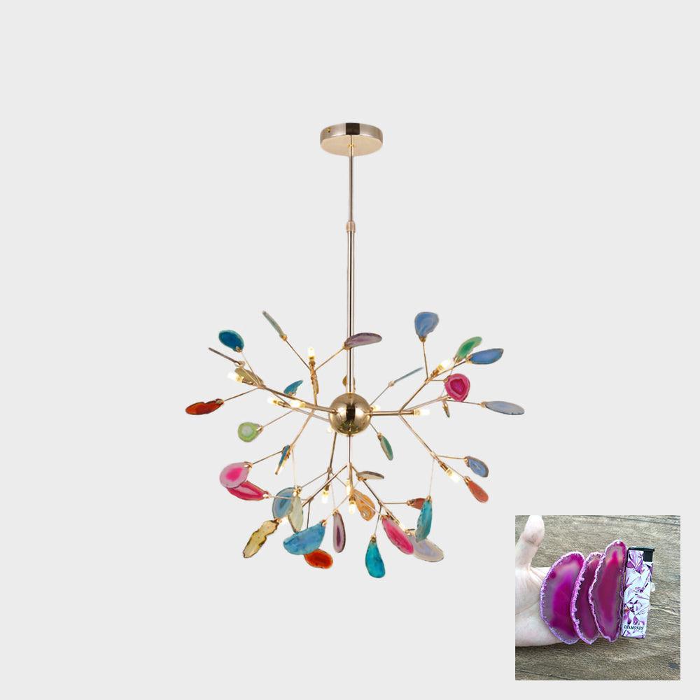 Agate Chandelier Light Fixture-Lighting > Chandeliers & Pendant Lights-casanuva-casanuva
