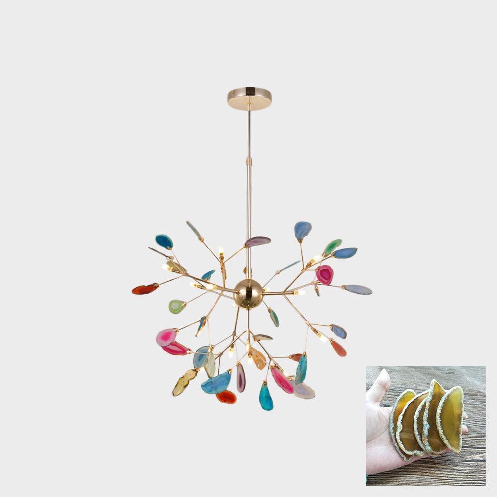 Agate Chandelier Light Fixture-Lighting > Chandeliers & Pendant Lights-casanuva-casanuva