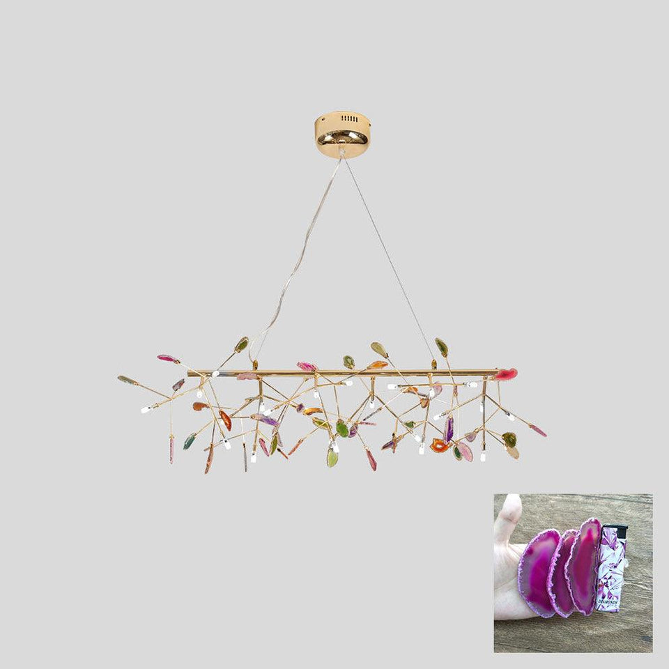 Agate Chandelier Light Fixture-Lighting > Chandeliers & Pendant Lights-casanuva-casanuva