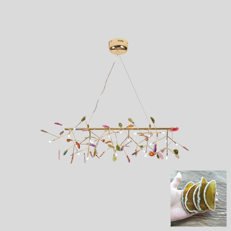 Agate Chandelier Light Fixture-Lighting > Chandeliers & Pendant Lights-casanuva-casanuva