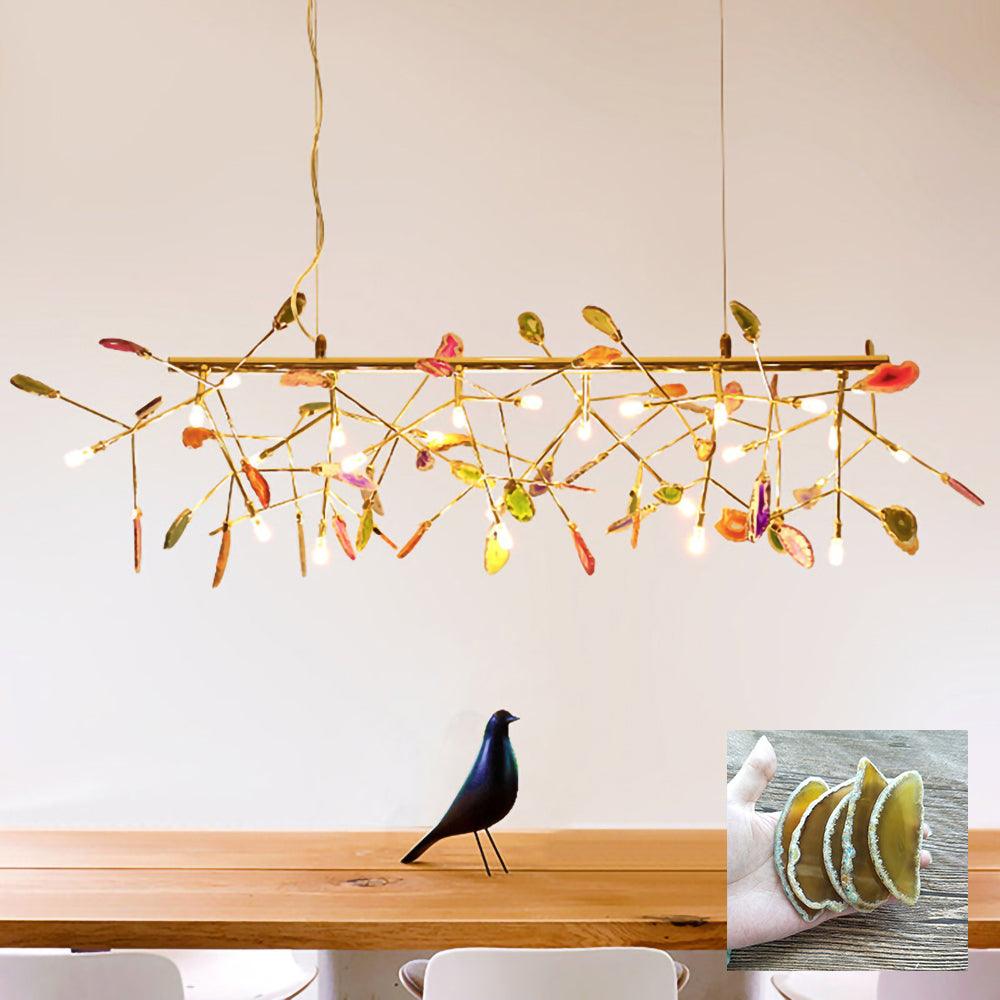 Agate Chandelier Light Fixture-Lighting > Chandeliers & Pendant Lights-casanuva-casanuva