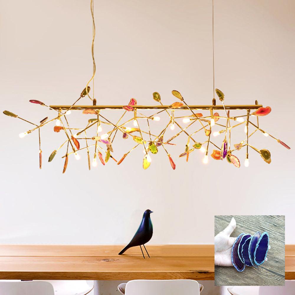Agate Chandelier Light Fixture-Lighting > Chandeliers & Pendant Lights-casanuva-casanuva