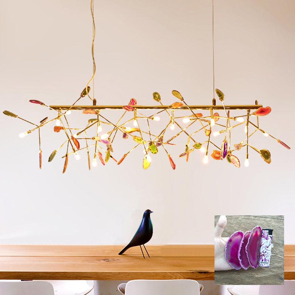 Agate Chandelier Light Fixture-Lighting > Chandeliers & Pendant Lights-casanuva-casanuva