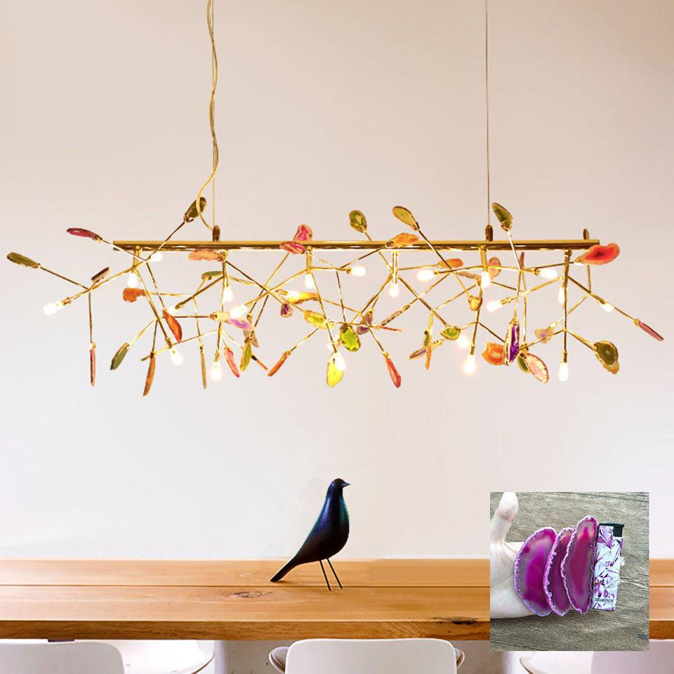 Agate Chandelier Light Fixture-Lighting > Chandeliers & Pendant Lights-casanuva-casanuva