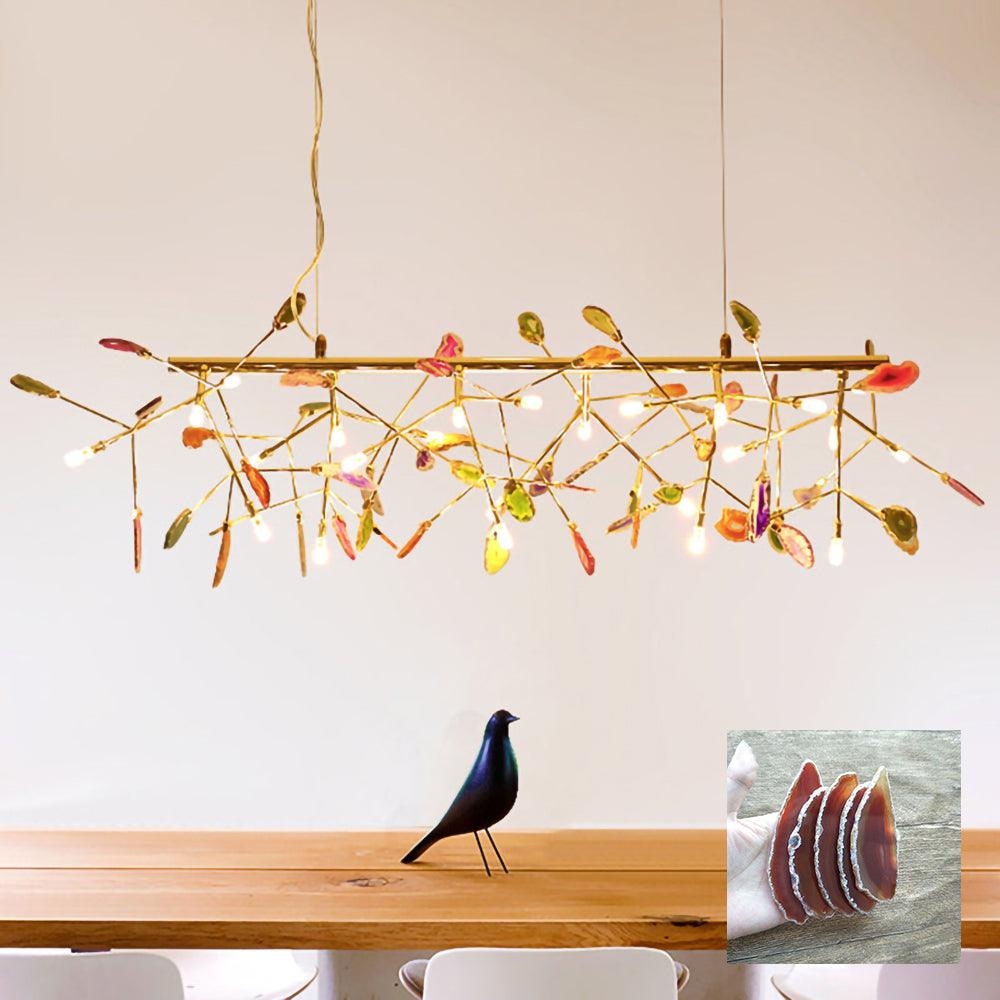 Agate Chandelier Light Fixture-Lighting > Chandeliers & Pendant Lights-casanuva-casanuva