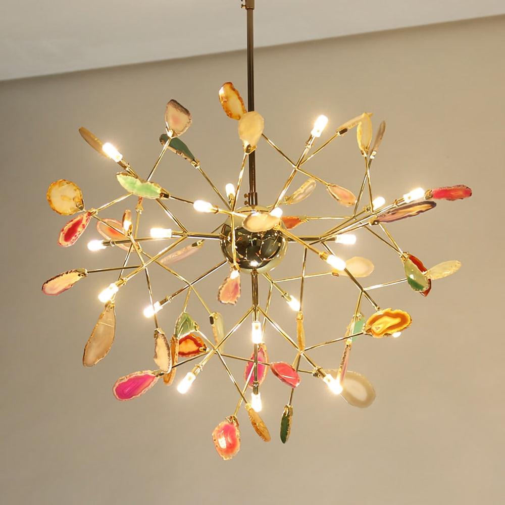 Agate Chandelier Light Fixture-Lighting > Chandeliers & Pendant Lights-casanuva-casanuva