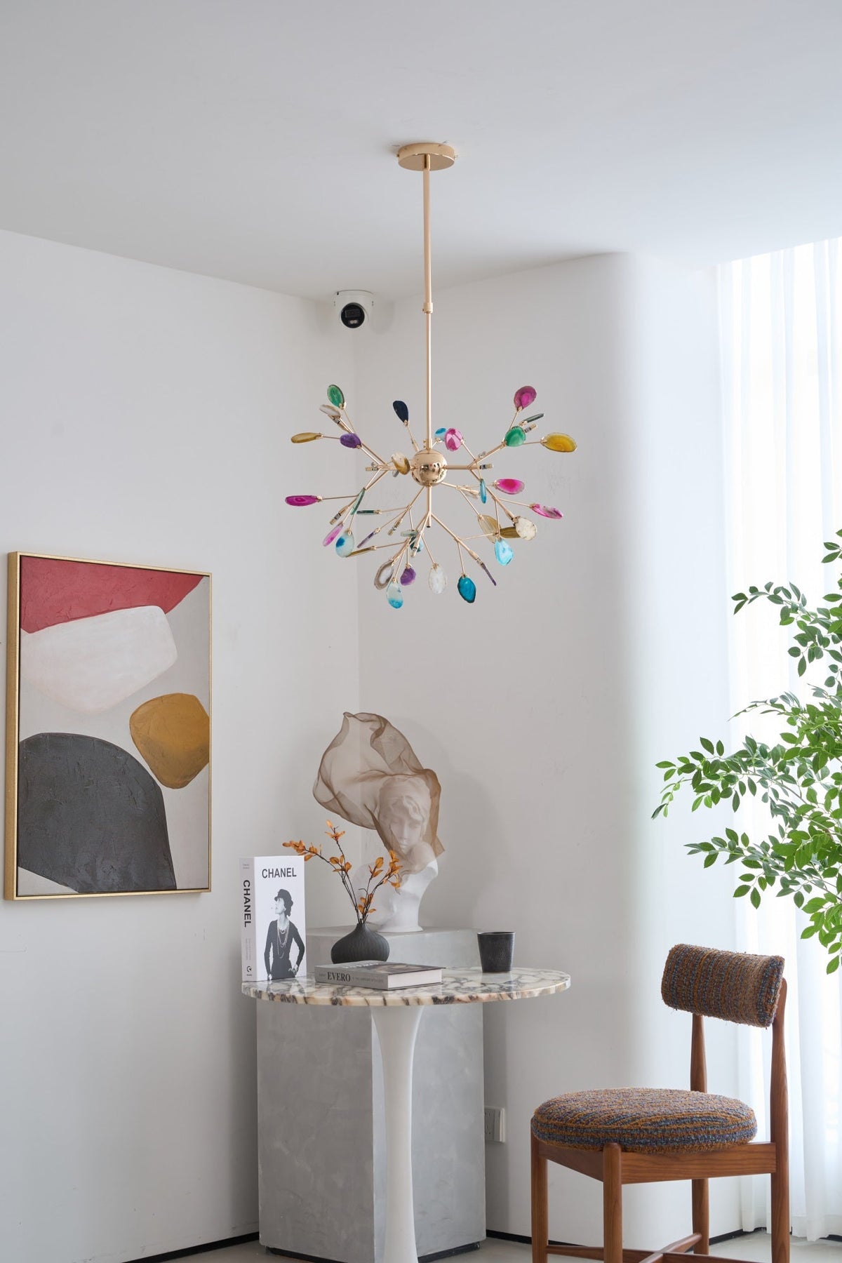 Agate Chandelier Light Fixture-Lighting > Chandeliers & Pendant Lights-casanuva-casanuva