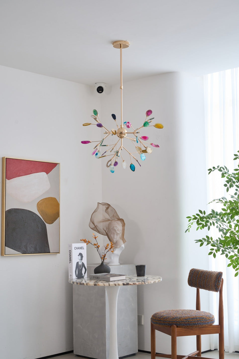 Agate Chandelier Light Fixture-Lighting > Chandeliers & Pendant Lights-casanuva-casanuva