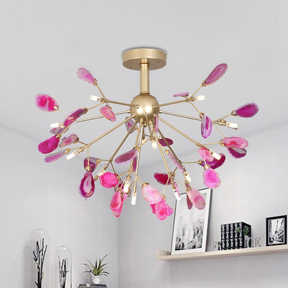 Agate Chandelier Light Fixture-Lighting > Chandeliers & Pendant Lights-casanuva-casanuva