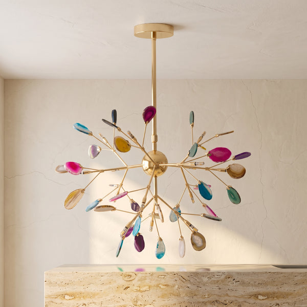 Agate Chandelier Light Fixture-Lighting > Chandeliers & Pendant Lights-casanuva-casanuva