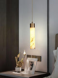 Alabaster Brass Pendant Lamp-Lighting > Pendant Lights-casanuva-casanuva