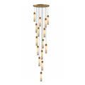 Alabaster Brass Pendant Lamp-Lighting > Pendant Lights-casanuva-15 Heads 50cmx249cm-Brass & White Alabaster-Warm White-casanuva