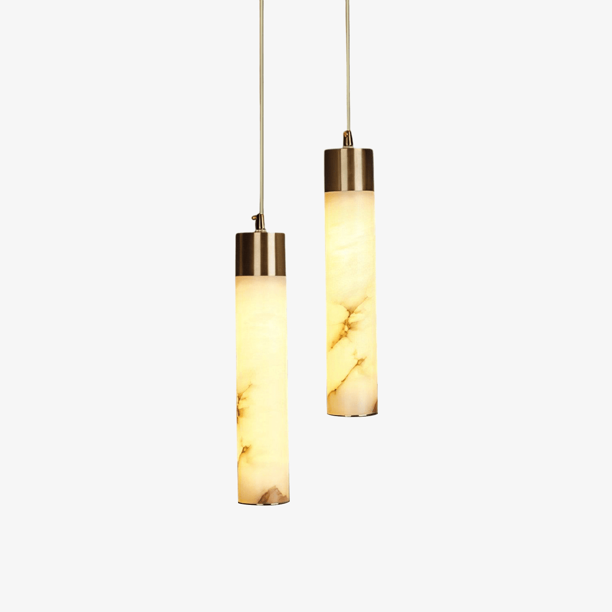 Alabaster Brass Pendant Lamp-Lighting > Pendant Lights-casanuva-casanuva