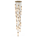 Alabaster Brass Pendant Lamp-Lighting > Pendant Lights-casanuva-21 Heads 50cmx300cm-Brass & White Alabaster-Warm White-casanuva