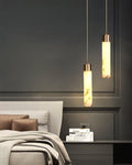 Alabaster Brass Pendant Lamp-Lighting > Pendant Lights-casanuva-casanuva